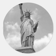 Vintage Dame Liberty Runder Sticker