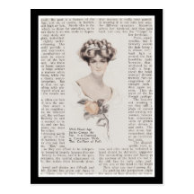 Vintage Edwardian Dame Postcard Postkarten