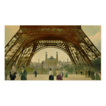 Vintage Eiffel-Turm-Paris-Fotografie Visitenkarten Vorlagen