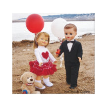 Vintage eingewickelte Leinwand Puppenvalentines Ta Leinwand Drucke