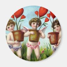 Vintage Engel des Valentines Tages Kühlschrankmagnet