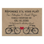 Vintage Fahrrad-Hochzeit UAWG Karten Individuelle Ankündigskarten