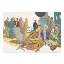 Vintage Ferien, Passagier-Kreuzfahrt-Schiff auf Pl Einladung