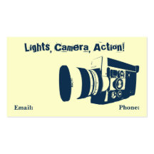 Vintage Film-Kamera-Geschäfts-Karte Visitenkarten