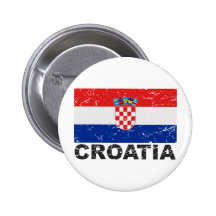 Vintage Flagge Kroatiens Anstecknadelbuttons