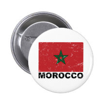 Vintage Flagge Marokkos Anstecknadelbuttons