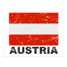 Vintage Flagge Österreichs Postkarten