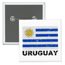 Vintage Flagge Uruguays Anstecknadelbuttons