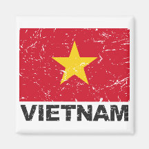 Vintage Flagge Vietnams Magnete