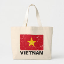 Vintage Flagge Vietnams Tragetasche
