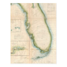 Vintage Florida-Karte Postkarten