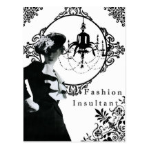 Vintage Foto Fashionista-Damenpostkarte