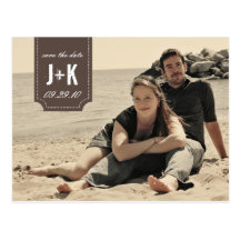 Vintage Foto-Save the Date Karten-Schablone Postkarten