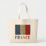 Vintage Frankreich-Flagge Einkaufstasche
