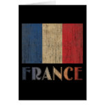 Vintage Frankreich-Flagge Karte