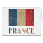 Vintage Frankreich-Flagge Karte