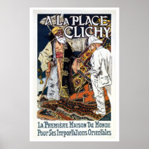 Vintage französische orientalische Importgeschäfta Posterdruck