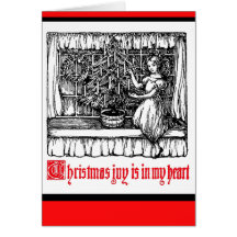 Vintage Freude-Weihnachtskarte