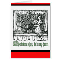 Vintage Freude-Weihnachtskarte