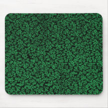 Vintage grüne Blumen Mousepad