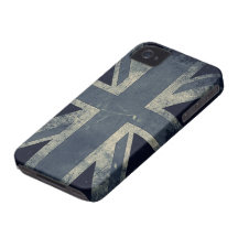 Vintage Grunge Großbritannien-Flagge iPhone 4 Etuis