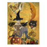Vintage Halloween-Collagen-Postkarte