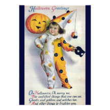 Vintage Halloween-Gruß-Einladungen