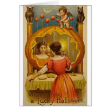 Vintage Halloween-Gruß-Karte