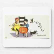 Vintage Halloween-Gruß-Karten-Klassiker-Plakate Mousepads
