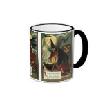 Vintage Halloween-Hexe-rührender magischer großer  Tasse