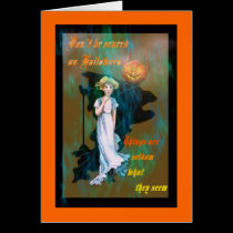 Vintage Halloween-Karte "Blick " karten