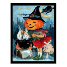 Vintage Halloween-Postkarte