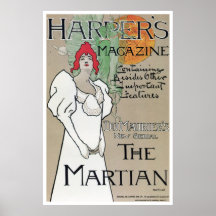 Vintage Harpers Magazine Du Maurier Reihenanzeige Plakat