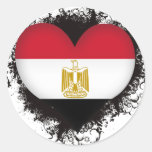 Vintage i-Liebe Ägypten Runder Sticker