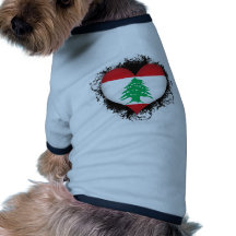 Vintage i-Liebe der Libanon Haustier T-shirt