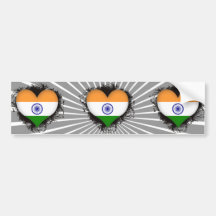Vintage i-Liebe Indien Autosticker