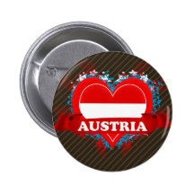 Vintage i-Liebe Österreich Anstecknadelbutton