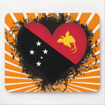 Vintage i-Liebe Papua-Neu-Guinea Mousepads
