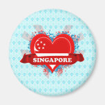 Vintage i-Liebe Singapur Magnete