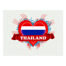Vintage i-Liebe Thailand Postkarte