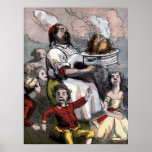 Vintage Illustration "der Weihnachtstürkei" Plakate