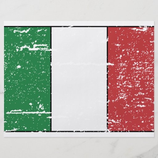 Vintage Italien-Flagge Flyerdruck