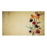 Vintage japanische Blumen Geschäfts-Karte Visitenkarte