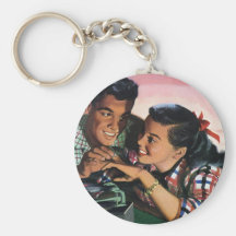 Vintage Jugendliche, Liebe Romance, Versprechen-Ri Schlüsselanhänger