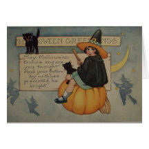 Vintage Karte Halloweens