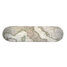 Vintage Karte von Italien (1770) Personalisierte Skateboarddecks