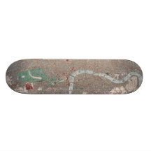 Vintage Karte von London England (1862) Skateboard Brett