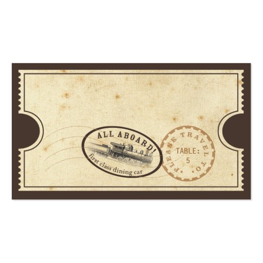 Vintage Karte - Zug-Eskorte-Karte Visitenkarten Vorlagen