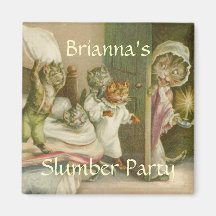 Vintage Kätzchen-Schlummer-Party-Magnet-Bevorzugun Magnete