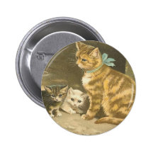 Vintage Katzen Anstecknadel